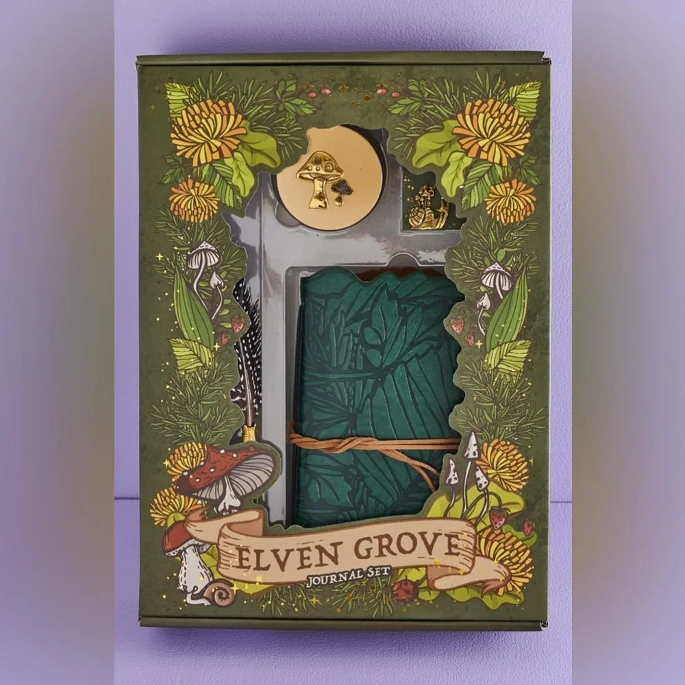 Elven Grove Journal Set, NIB 🧝🏼‍♀️ 📔 🖊️ 🍄‍🟫
